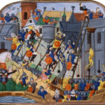 Philippe de Mazerolles, L'assedio di Costantinopoli, dalla Chronique de Charles VII di Jean Chartier, 1470 circa